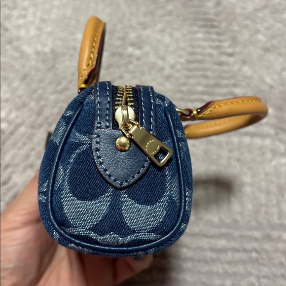 Coach Mini Rowan Bag Charm In Signature Denim - Picture 5 of 7